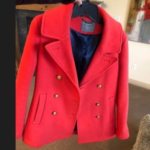 J Crew Manesty Peacoat in Stadium Cloth